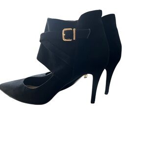 BCBGeneration Black Suede Pointed Toe Heels